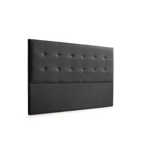 Cabeceira estofada astoria pele sintética 190x120x8 cm - preto - moonia