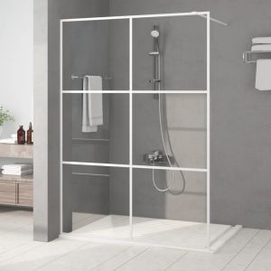 Divisória de chuveiro 140x195 cm vidro transparente esg branco