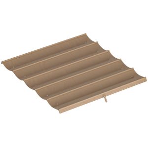 Teto de pérgola 250x255x6 cm poliéster color marrón Outsunny