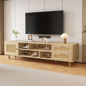 Móvel de tv para sala 2 gavetas 1 porta carvalho 40,5x160x39cm