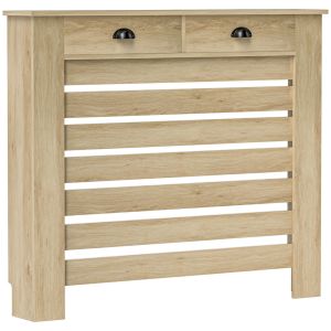 Cobertura para radiador 111x19x95,5 cm mdf color marrón Homcom