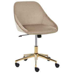 Cadeira home office bardsdale veludo taupe