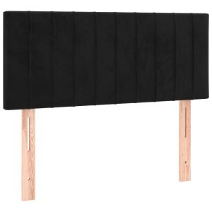 vidaXL cabecero de terciopelo negro 100x5x78/88 cm
