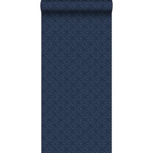 Walls4you papel de parede motivos étnicos azul escuro - 53 cm x 10.05 m