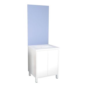 Ondee - móvel de casa de banho belis - espelho de encastrar - 60cm - branco