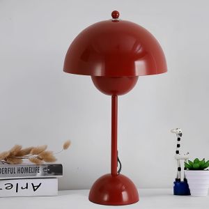 Lâmpada de mesa vermelha, estilo flowerdepot para quarto