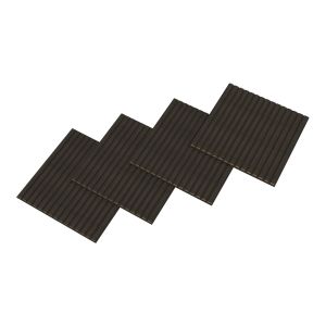 Conjunto de 4 painéis acústicos 3d vang lâminas lineares 1,44 m² carvalho