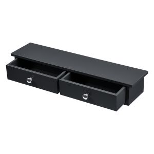 Prateleira de parede geeste com 2 gavetas 60x15x10cm preto [en.casa]
