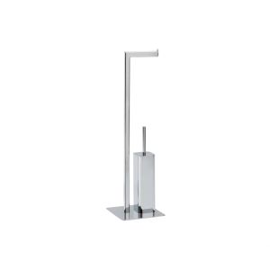 Suporte cromado para papel higiênico/escova de higiene