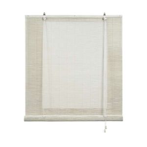 Estores de bambu, estore de rolo bambu natural branco 90 x 250 cm