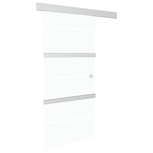 Porta deslizante batente suave vidro esg/alumínio 90x205 cm