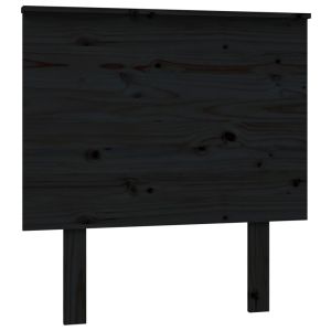 vidaXL cabecero de cama madera maciza de pino negro 79x6x82,5 cm
