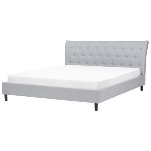 Cama tecido saverne 180 x 200 cm cinzento claro