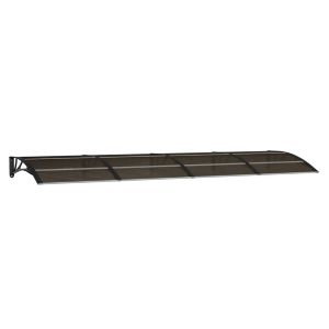 vidaXL cobertura de porta em policarbonato preto 350x100 cm