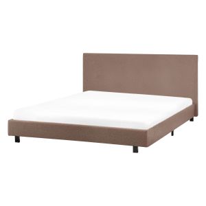 Cama bouclé albi 140 x 200 cm castanho