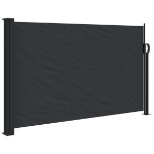 Toldo lateral retrátil 117x300 cm preto