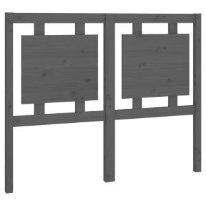 vidaXL cabecero de cama madera maciza de pino gris 125,5x4x100 cm