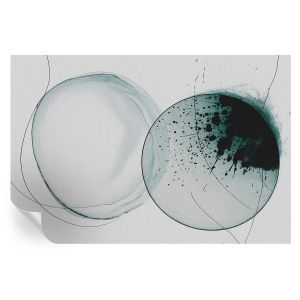 Papel parede adesivo círculos verdes 104x152 tulup