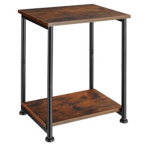 Mesa auxiliar 38,5 x 30 x 51,5 cm, madeira industrial oscura