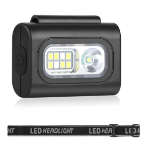 Pack 2 lanternas LED clipe ímã 6 modos USB recarregáveis impermeáveis