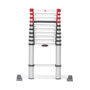Escada telescópica dobrável 11 degraus 3,2m/4m em alumínio hailo flexline