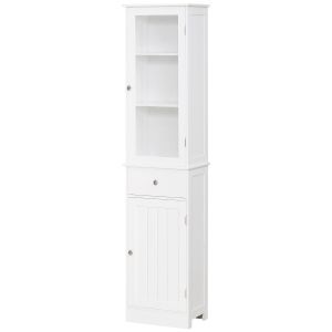 Armário alto para casa de banho 40x27x171,5cm mdf e acrílico color blanco