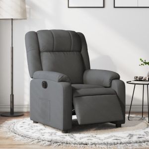 Poltrona reclinável elétrica tecido cinzento-escuro ewg6138