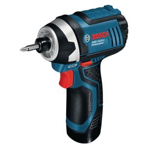 Chave de impacto Bosch professional gdr 12v-105 + 2 baterias de 2,0ah + lbo