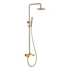 Conjunto chuveiro monocomando olimpo ouro escovado-imex