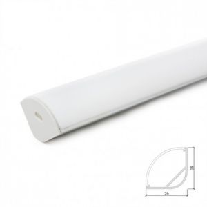 Perfil alumínio para a tira LED LED difusor leitoso  lle-alp016r-o x 2m