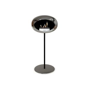 Lareira bioetanol ground steel high chromed silver 3