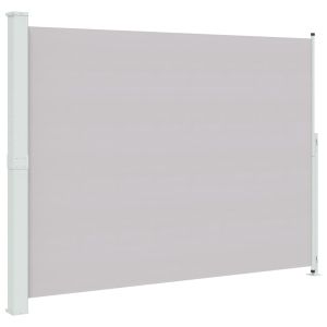 Toldo lateral retrátil para pátio 220x300 cm cinzento