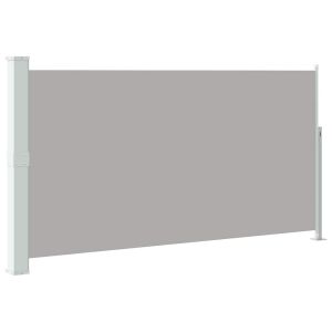 Toldo lateral retrátil para pátio 160x300 cm cinzento