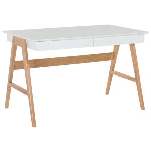 Secretária sheslay 120 cm 70 cm com gavetas branco