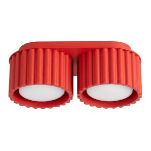 Plafons aura 2 vermelho alumínio 21x8x10cm