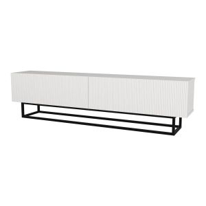 Móvel de tv verpsboga 2 portas base curta 180x32x47 cm - branco [en.casa]