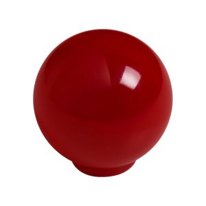 Puxador esfera de abs 29mm vermelho brilhante, lote com 50