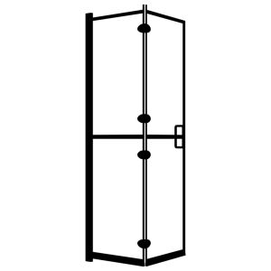 vidaXL divisória de chuveiro dobrável esg preta 120x140 cm