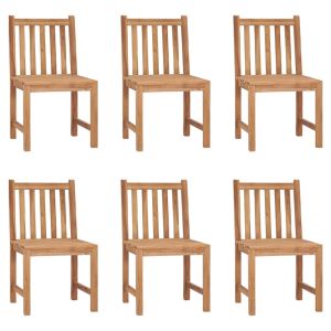 Cadeiras de jardim 6 pcs madeira de teca maciça