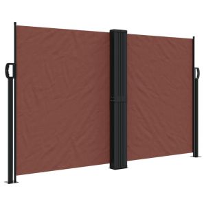 Toldo lateral retrátil 140x600 cm castanho