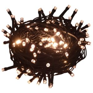 Cordão de luzes 600 LED 60 m 8 efeitos iluminação ip44 branco quente