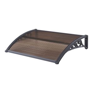 Toldo exterior mellerud  para portas com proteção  policarbonato 100x60cm