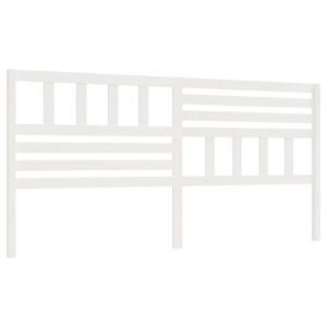vidaXL cabecero de cama madera maciza de pino blanco 206x4x100 cm