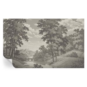 Papel de parede adesivo castelo e ponte 416x254 tulup