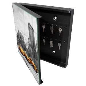 Caixa para chaves decorativa 30x30x5, abertura à esquerda tulup