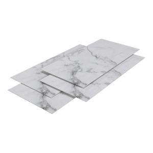 Revestimento de parede bladel 4 painéis PVC 120x60cm - mármore branco