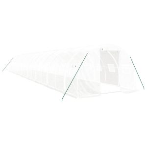 Estufa com estrutura de aço 48 m² 16x3x2 m branco