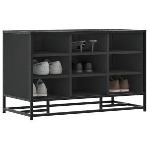 Banco para calçado 80x40x53,5 cm madeira e metal preto wf388883