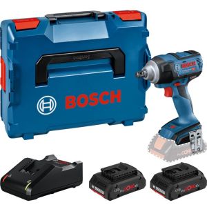 Chave de impacto sem fio gds 18v-300 procore - Bosch - com 2 baterias 18v 4
