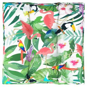 Almofadão para sofá de paletes 80x80x12 cm tecido multicolorido